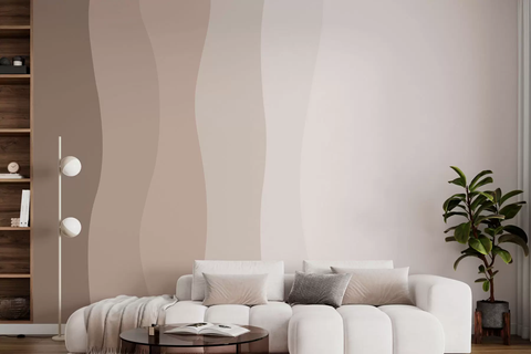 Фотошпалери флізелінові Walldeco 3D Хвилясті лінії w01724v3 Різні кольори 100х100 см w01724v3 фото