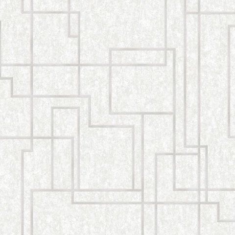 Флізелінові шпалери вініл гарячого тиснення AdaWall Octagon 1202-1 білий (1,06х10,05м) 1202-1 фото