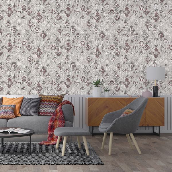 Флизелиновые обои винил горячего тиснения DU&KA LifeStyle 23050-3 Серый (1,06х10,05м) 23050-3 фото