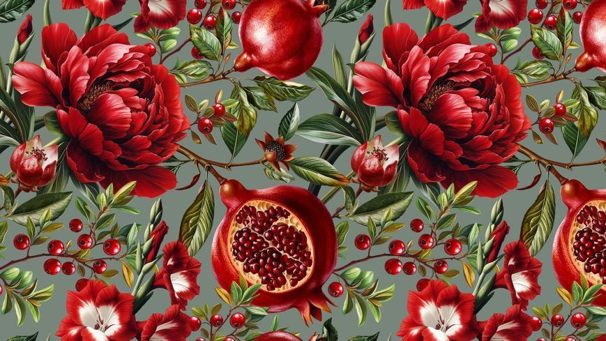 Фотошпалери флізелінові Print-walls гранатова тиша 0748 100&times;100 см (Ш&times;В) 0748 фото