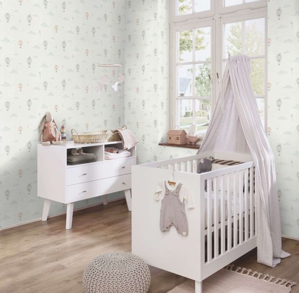 Флизелиновые обои винил горячего тиснения Rasch Kids World 2 302622 Серый (0,53х10,05м) 302622 фото