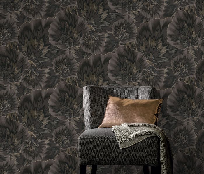 Флізелінові шпалери вініл гарячого тиснення Erismann Spotlight 12198-15 чорний (1,06х10,05м) 12198-15 фото