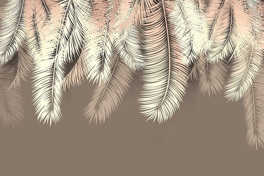 Фотообои флизелиновые Print-walls листья на стене 0349 100&times;100 см (Ш&times;В) 0349 фото