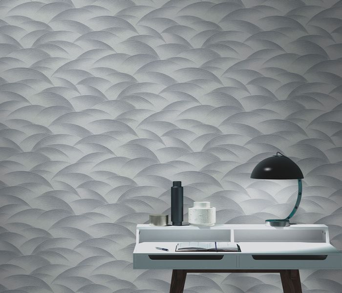 Флизелиновые обои винил горячего тиснения Erismann Fashion for Walls 4 12182-29 серый (1,06х10,05м) 12182-29 фото