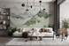 Фотошпалери флізелінові Walldeco Акварельний гірський пейзаж w02587 Різні кольори 100х100 см w02587 фото 1