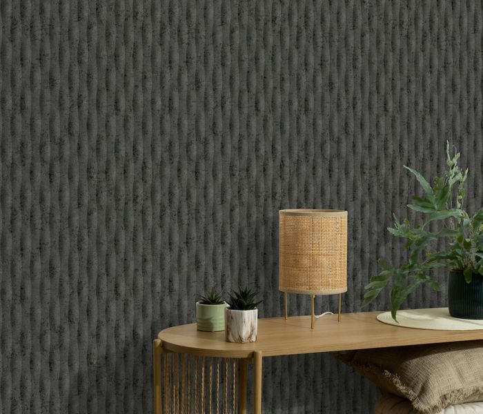 Флизелиновые обои винил горячего тиснения Erismann Fashion for walls 5 12251-15 Черный (1,06х10,05м) 12251-15 фото