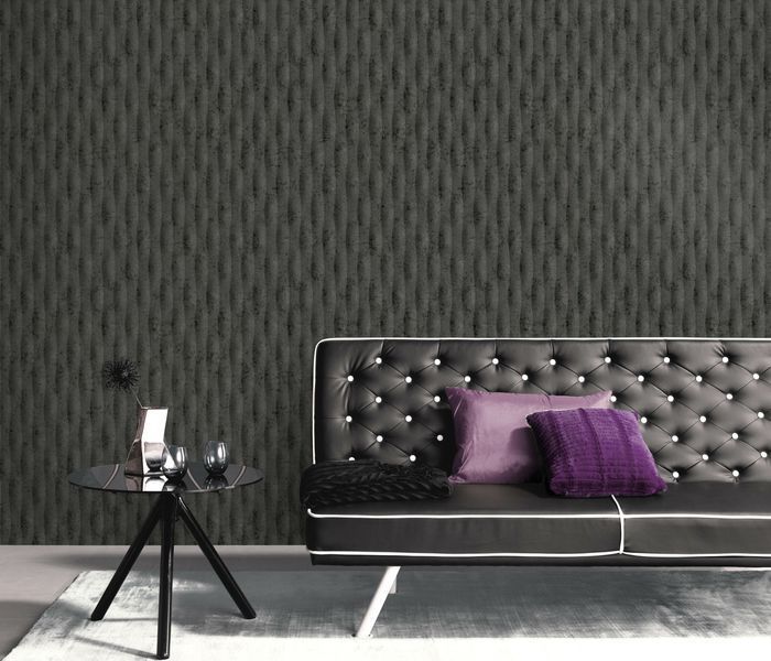 Флизелиновые обои винил горячего тиснения Erismann Fashion for walls 5 12251-15 Черный (1,06х10,05м) 12251-15 фото