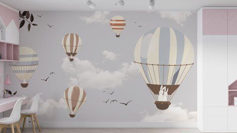 Фотошпалери флізелінові Print-walls Кролики в небі 0865 100&times;100 см (Ш&times;В) 0865 фото