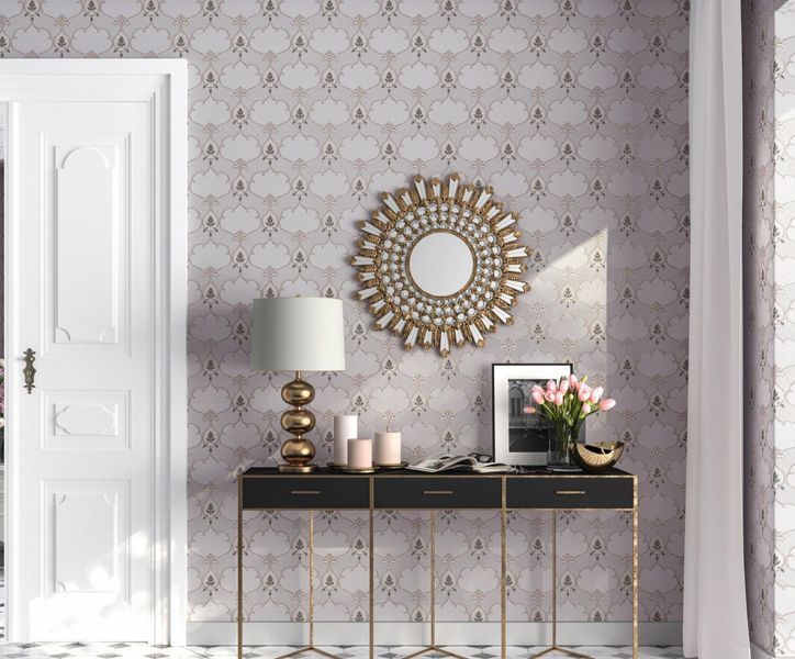 Флизелиновые обои винил горячего тиснения Erismann Josepha 5136-10 Серый (1,06х10,05м) 5136-10 фото