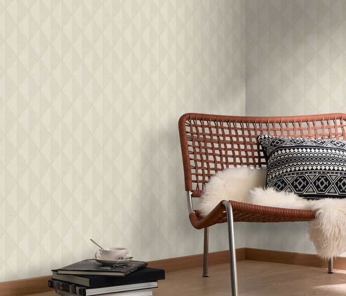 Флизелиновые обои винил горячего тиснения Erismann Fashion for walls 5 12252-02 Бежевый (1,06х10,05м) 12252-02 фото