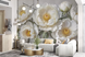 Фотообои флизелиновые Walldeco Крупные пионы 3D w08249 Белый 100х100 см w08249 фото 1