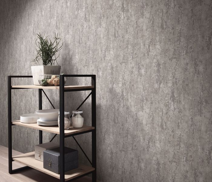 Флизелиновые обои винил горячего тиснения Erismann Fashion for Walls 4 12185-38 серый (1,06х10,05м) 12185-38 фото
