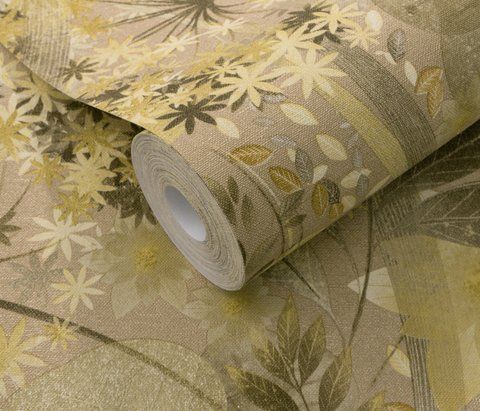 Флизелиновые обои винил горячего тиснения Erismann Secret Garden 12238-20 Желтый (1,06х10,05м) 12238-20 фото