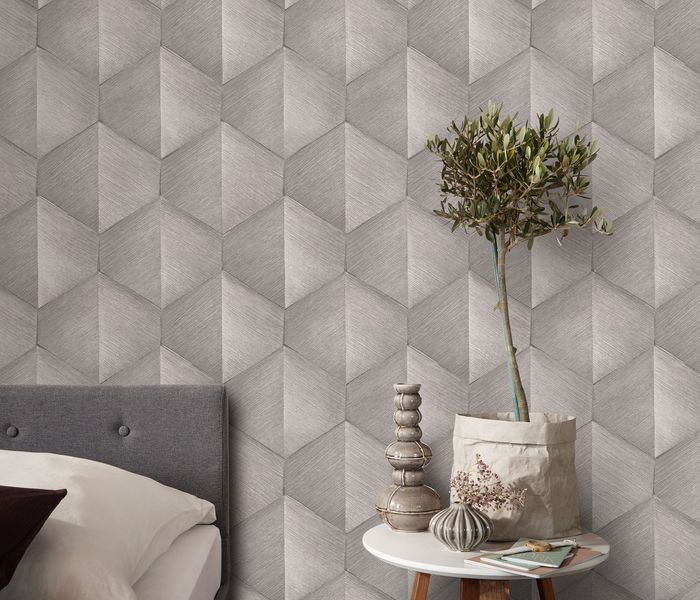Флизелиновые обои винил горячего тиснения Erismann Fashion for Walls 4 12180-38 серый (1,06х10,05м) 12180-38 фото