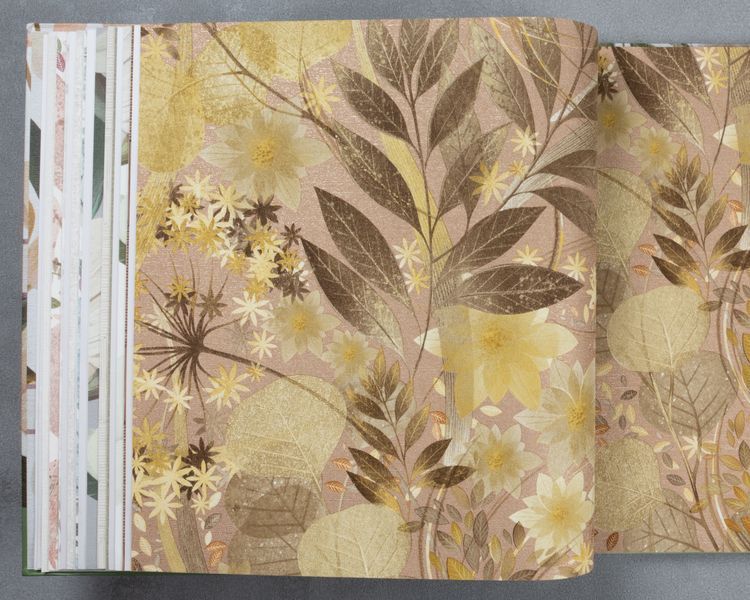 Флизелиновые обои винил горячего тиснения Erismann Secret Garden 12238-20 Желтый (1,06х10,05м) 12238-20 фото