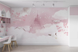 Фотошпалери флізелінові Walldeco Казковий замок та пташки u41232 Рожевий 100х100 см u41232 фото 1