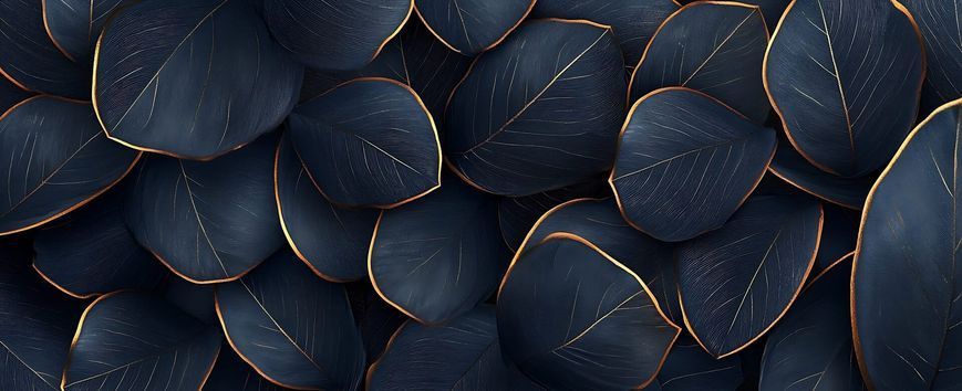 Фотообои флизелиновые Print-walls 3D листья с позолотой 0112 100&times;100 см (Ш&times;В) 0112 фото