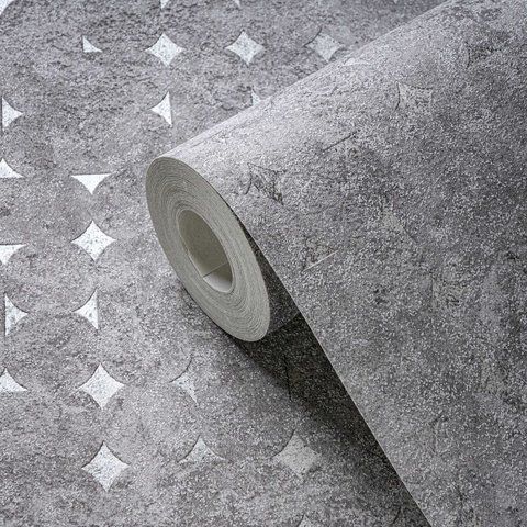 Флизелиновые обои винил горячего тиснения AS Creation Metropolitan 39656-5 темно-серый (0,53х10,05м) 39656-5 фото