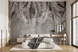 Фотошпалери флізелінові Walldeco Тропічні листя u48556v4 Сіро-коричневий 100х100 см u48556v4 фото 1
