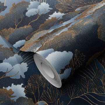 Флізелінові шпалери вініл гарячого тиснення Erismann Elle Decoration 12221-08 синій (1,06х10,05м) 12221-08 фото