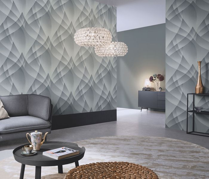 Флизелиновые обои винил горячего тиснения Erismann Fashion for Walls 4 12184-29 серый (1,06х10,05м) 12184-29 фото