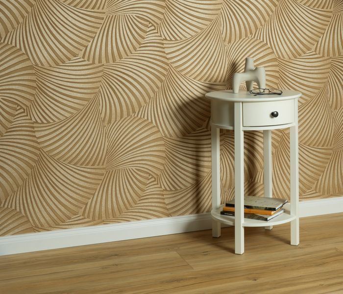Флизелиновые обои винил горячего тиснения Erismann Fashion for walls 5 12253-30 Золотистый (1,06х10,05м) 12253-30 фото
