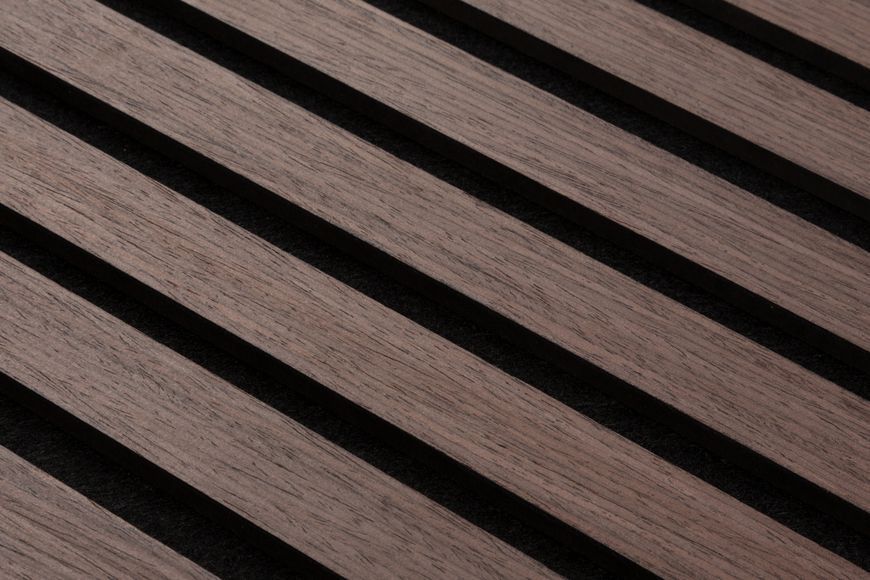 Акустическая стеновая панель рейки Wood Wall Орех Каналетто Тангенциал на фетровой основе 2800&times;300&times;18 мм WP260307 WP260307 фото