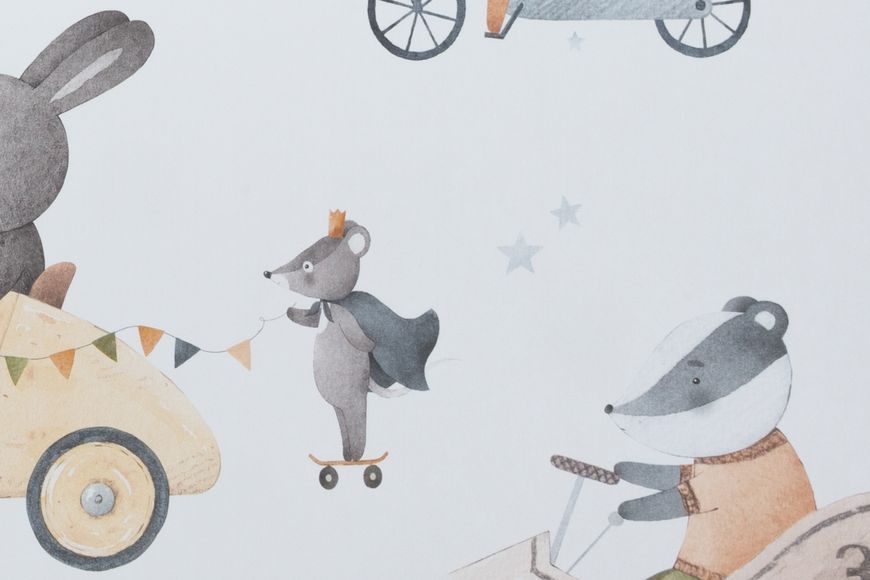 Флізелінові шпалери вініл гарячого тиснення Rasch Kids World 2 301878 бежевий (0,53х10,05м) 301878 фото
