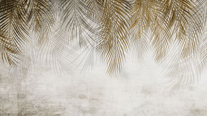 Фотообои флизелиновые Print-walls золотые листья 0798 100&times;100 см (Ш&times;В) 0798 фото