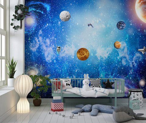 Фотошпалери флізелінові Print-walls космос 0355 100&times;100 см (Ш&times;В) 0355 фото