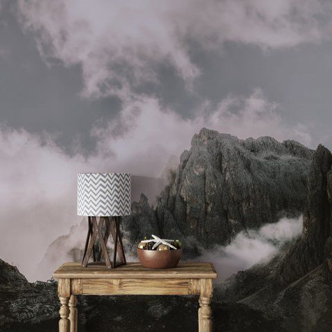 Фотообои флизелиновые Print-walls туманные горы 018 100&times;100 см (Ш&times;В) 018 фото