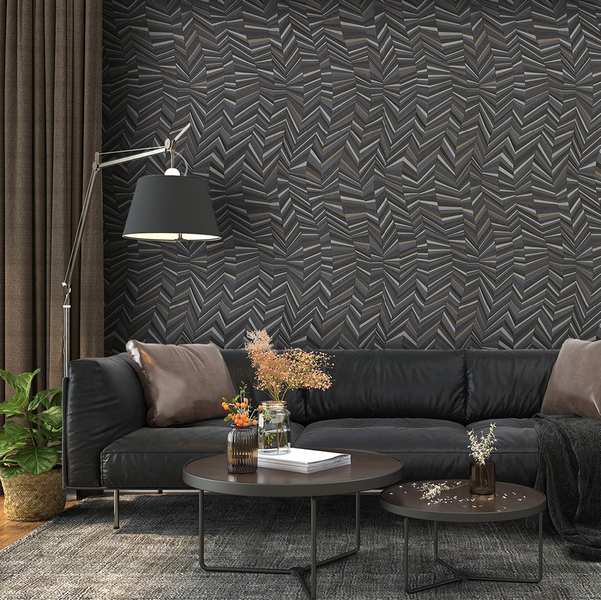 Флізелінові шпалери вініл гарячого тиснення DU&KA Loft 29420-5 сірий (1,06х10,05м) 29420-5 фото