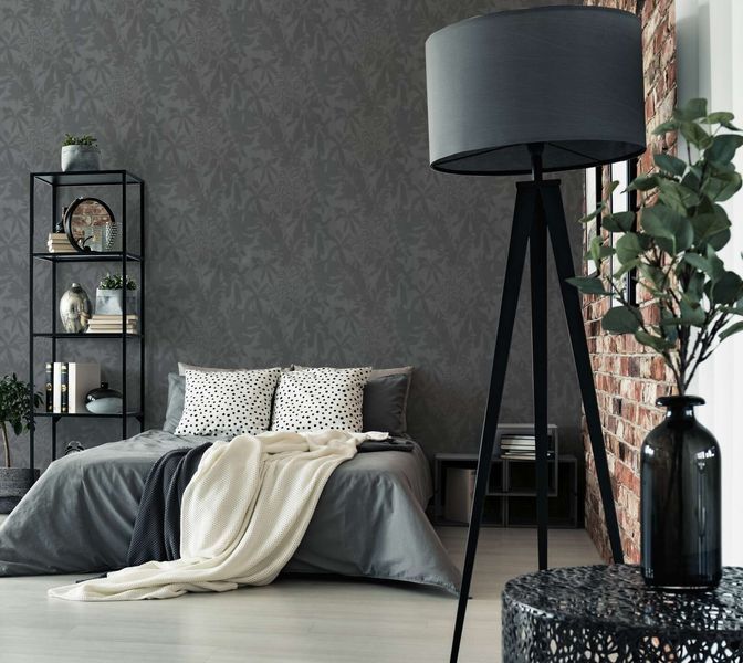 Флизелиновые обои винил горячего тиснения AS Creation Metropolitan 78151-5 графитовый (0,53х10,05м) 78151-5 фото