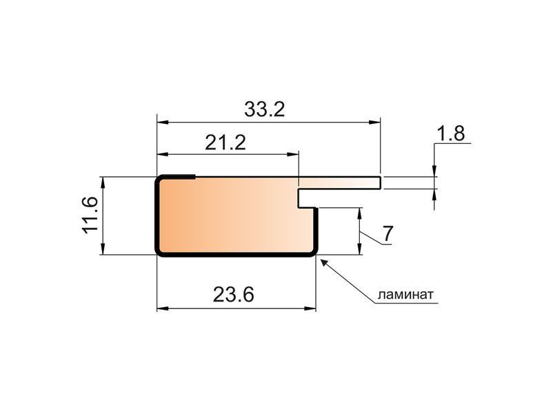 Стартова планка рейка МДФ Super Profil Білий SM2 33,2&times;2800&times;11,6 мм SP010500-2 SP010500-2 фото