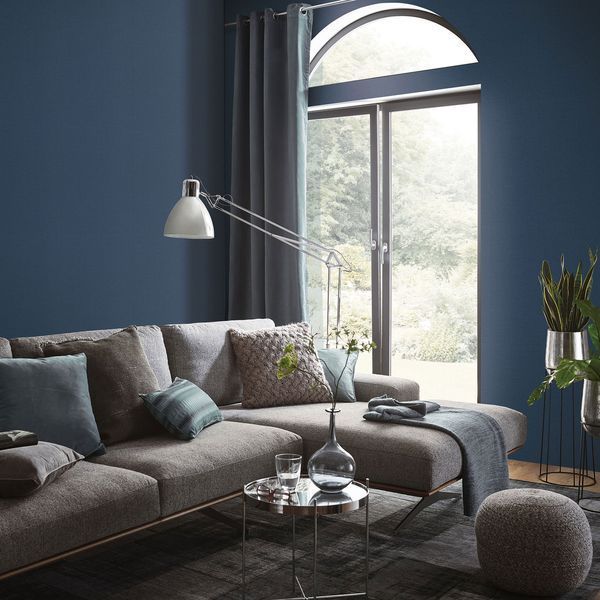 Флизелиновые обои винил горячего тиснения Erismann Elle Decoration 12216-08 синий (1,06х10,05м) 12216-08 фото