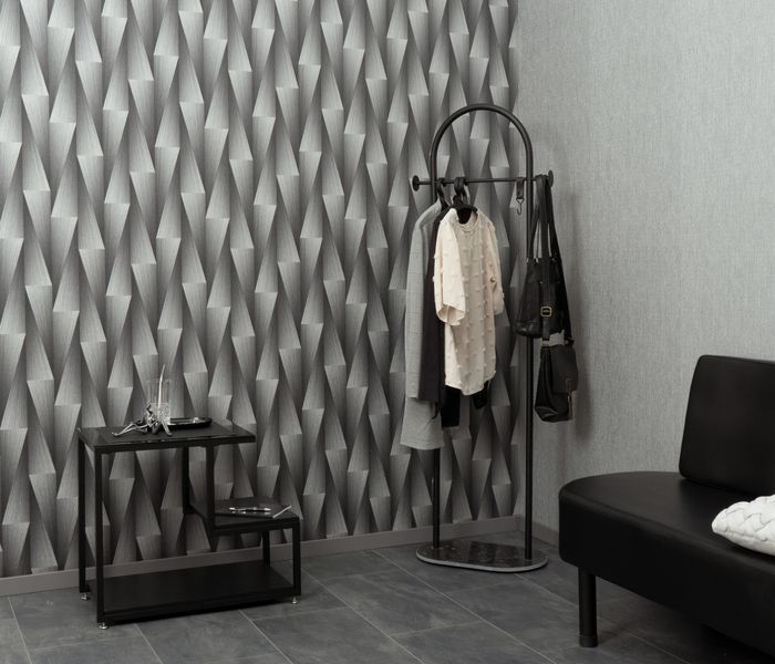 Флизелиновые обои винил горячего тиснения Erismann Fashion for walls 5 12254-29 Темно-серый (1,06х10,05м) 12254-29 фото