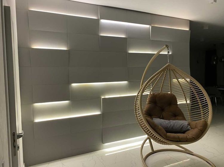 3D гіпсова панель LED Космо 600x300 мм з підсвіткою Knauf Г-10 Лед Космо фото