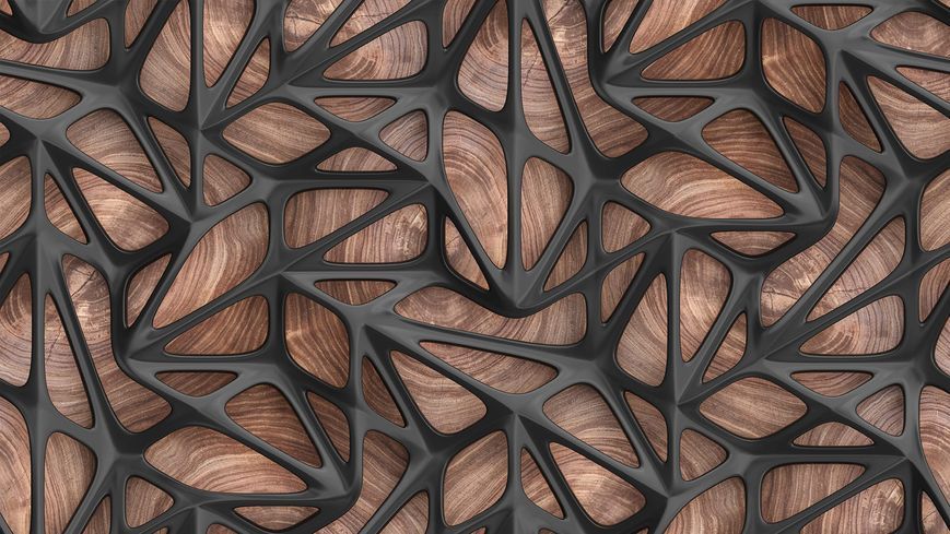 Фотообои флизелиновые Print-walls 3D черные линии 0153 100&times;100 см (Ш&times;В) 0153 фото