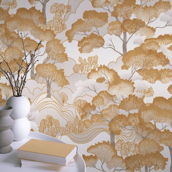 Флизелиновые обои винил горячего тиснения Erismann Elle Decoration 12221-30 золотой (1,06х10,05м) 12221-30 фото