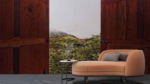 Фотообои флизелиновые Print-walls Окно в туман 0672 100&times;100 см (Ш&times;В) 0672 фото