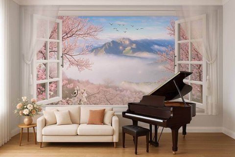 Фотообои флизелиновые Print-walls 3D горный пейзаж 0156 100&times;100 см (Ш&times;В) 0156 фото