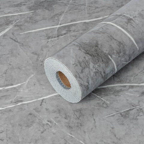 Самоклеюча стінова PET плитка в рулоні 600&times;3000&times;2 мм &laquo;Сірий мармур&raquo; SW-00001702 SW-00001702 фото