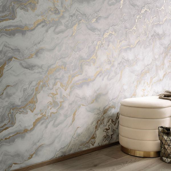 Флизелиновые обои винил горячего тиснения Erismann Elle Decoration 12219-31 серый (1,06х10,05м) 12219-31 фото