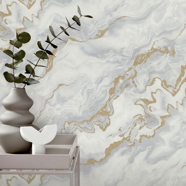 Флизелиновые обои винил горячего тиснения Erismann Elle Decoration 12219-31 серый (1,06х10,05м) 12219-31 фото