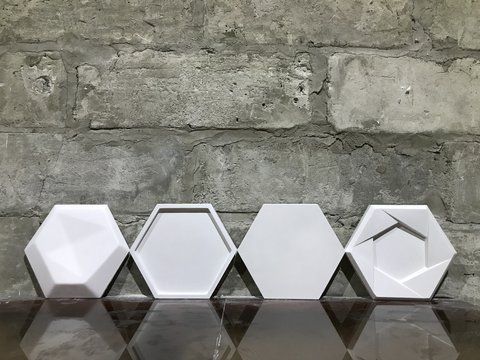3D гіпсова панель Соти 248x214 мм Г-10 шестикутник під мох серия соты фото
