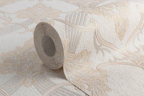 Флизелиновые обои вспененный винил LS Vinil Арабелла ДХV-1482/1 молочный (10,05 x 1,06 м) ДХV-1482/1 фото