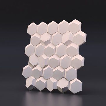 Гіпсова 3D панель Улей 500x500 мм рельєф соти для стін Улей фото