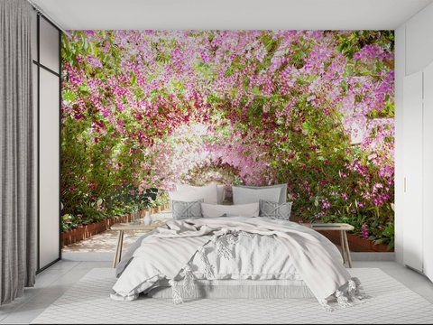 Фотообои флизелиновые Print-walls Мгновение под цветами 0655 100&times;100 см (Ш&times;В) 0655 фото