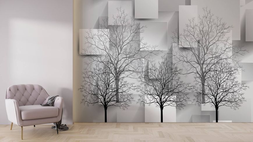 Фотообои флизелиновые Print-walls 3D графические деревья 0175 100&times;100 см (Ш&times;В) 0175 фото