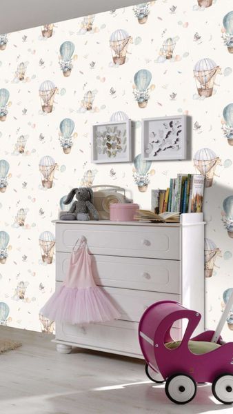 Флізелінові шпалери вініл гарячого тиснення Rasch Kids World 2 300512 бежевий (0,53х10,05м) 300512 фото